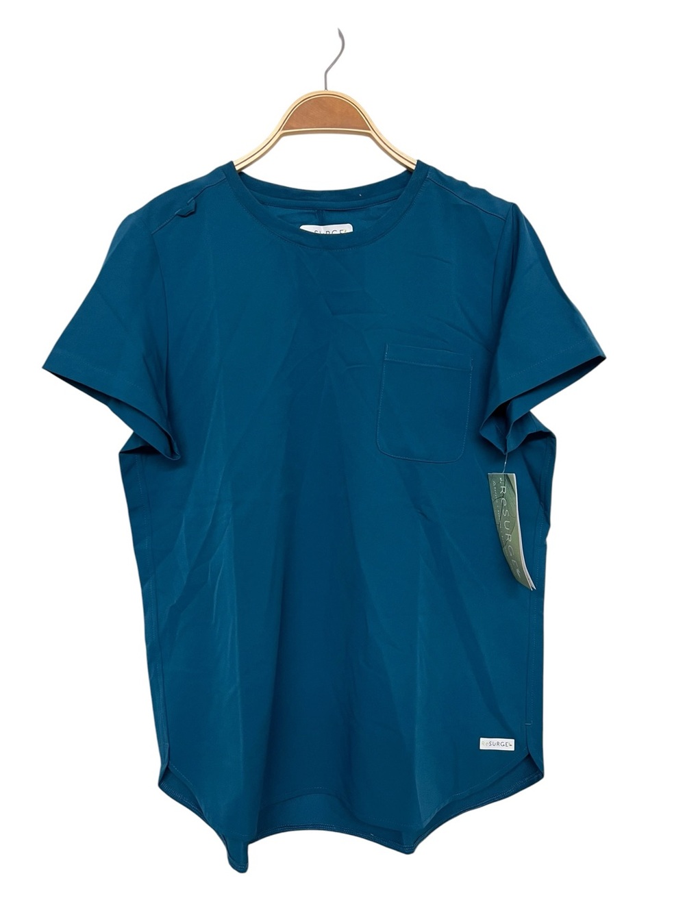 New Resurge‎ Teal Short-Sleeve Crewneck Scrub Top T-Shirt